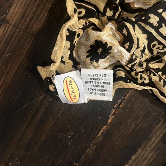 Talbots Floral Scarf | 100% Silk - Picture 2 of 2
